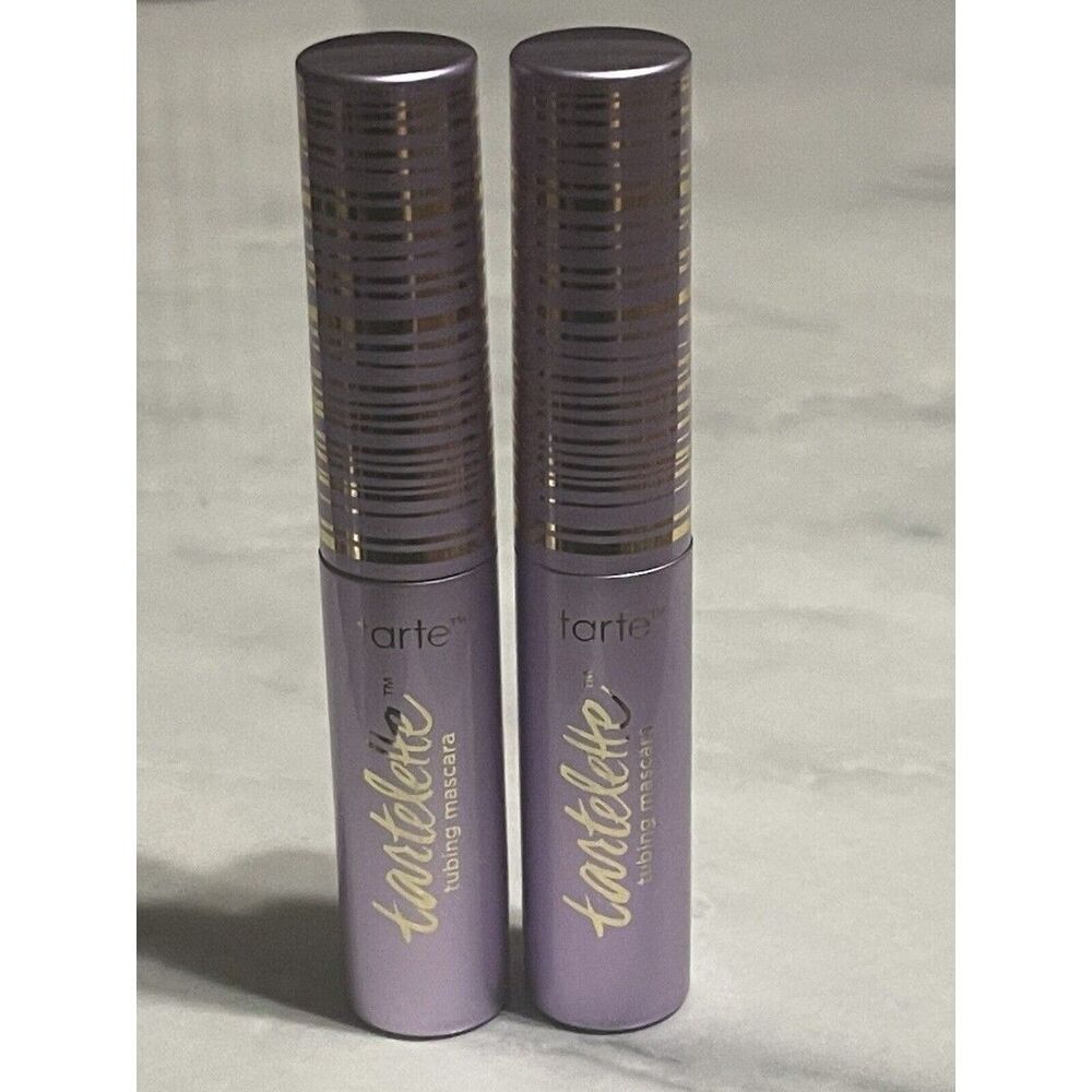 2 TARTE Tartelette Tubing Mascara BLACK Travel 4 mL Each New